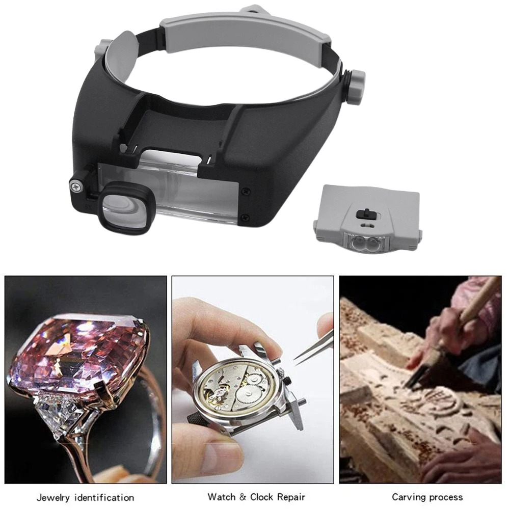 Очки-лупа LED с креплением на  – обзор и цена Electronics Repair Hobby